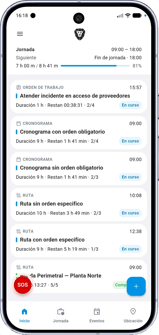 Consignas de seguridad en la aplicación de Guarnic